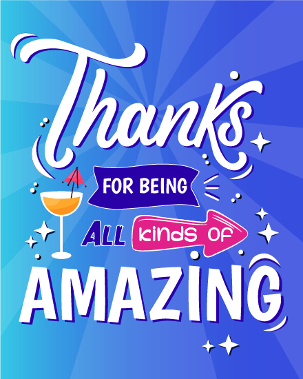 All Kinds Of Amazing online Thank You Card