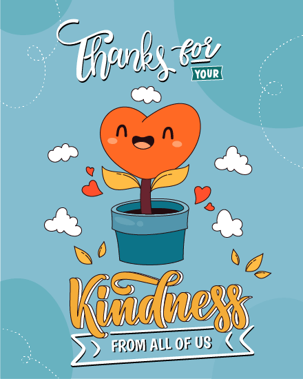 For Your Kindness online Thank You Card