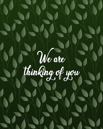 We Are Thinking Of You online Sympathy Card