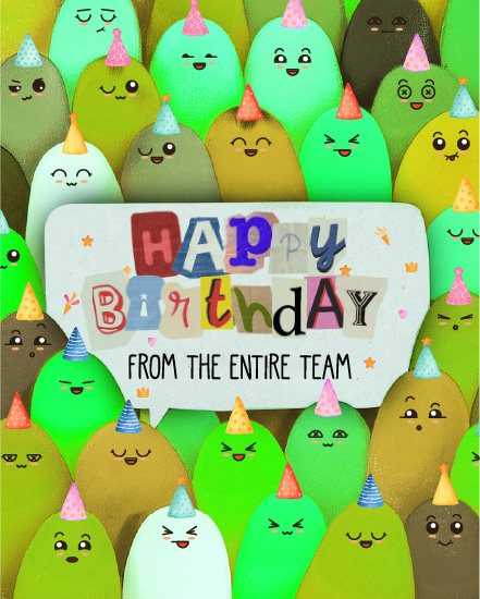 Cheerful Crowd online Birthday Card