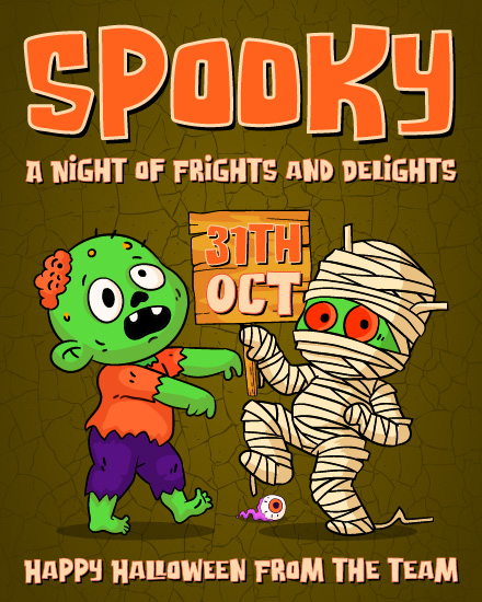 A Night Of Frights online Halloween Card