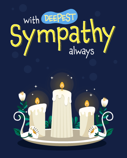 Candles On A Tray online Memorial and Funeral Card