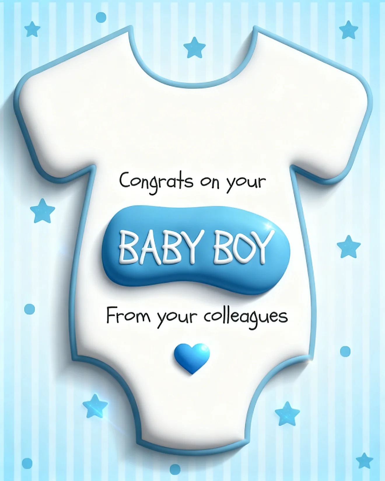 Welcome Little Prince online Baby Shower (New Birth)  Card