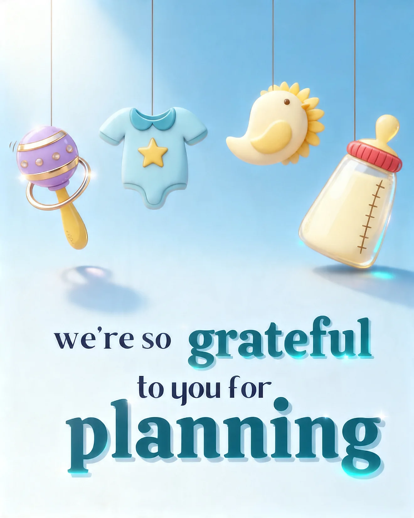 Sweet Gratitude Note online Baby Shower Thank You Card