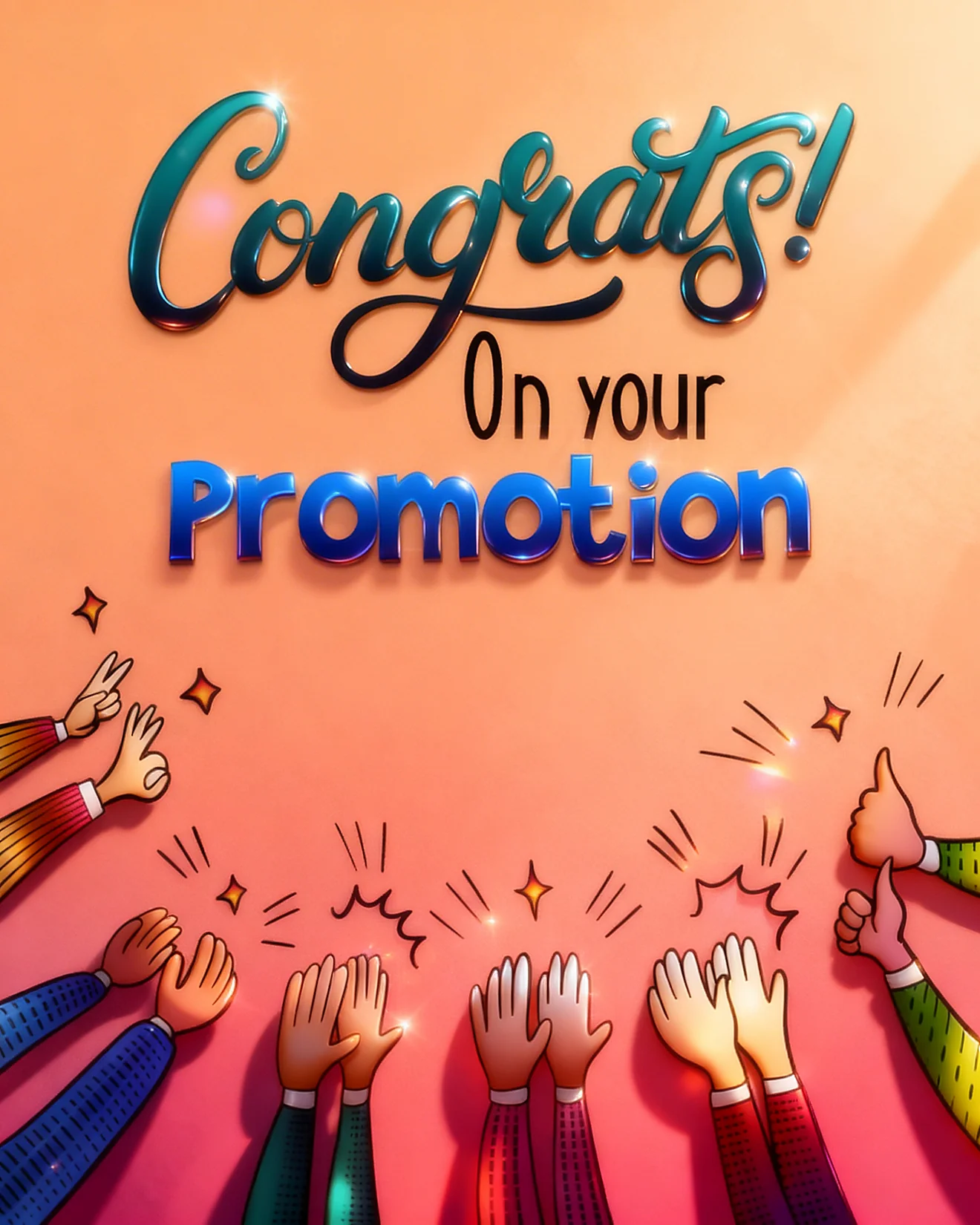 Grand Success Cheers online Job Promotion Card
