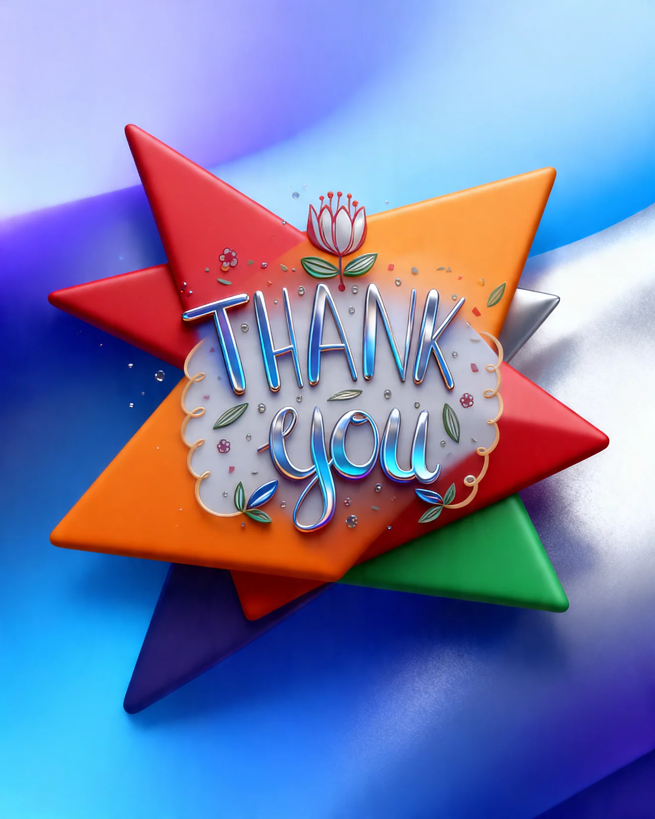 Vibrant Professional Gratitude online Business Thank You Card
