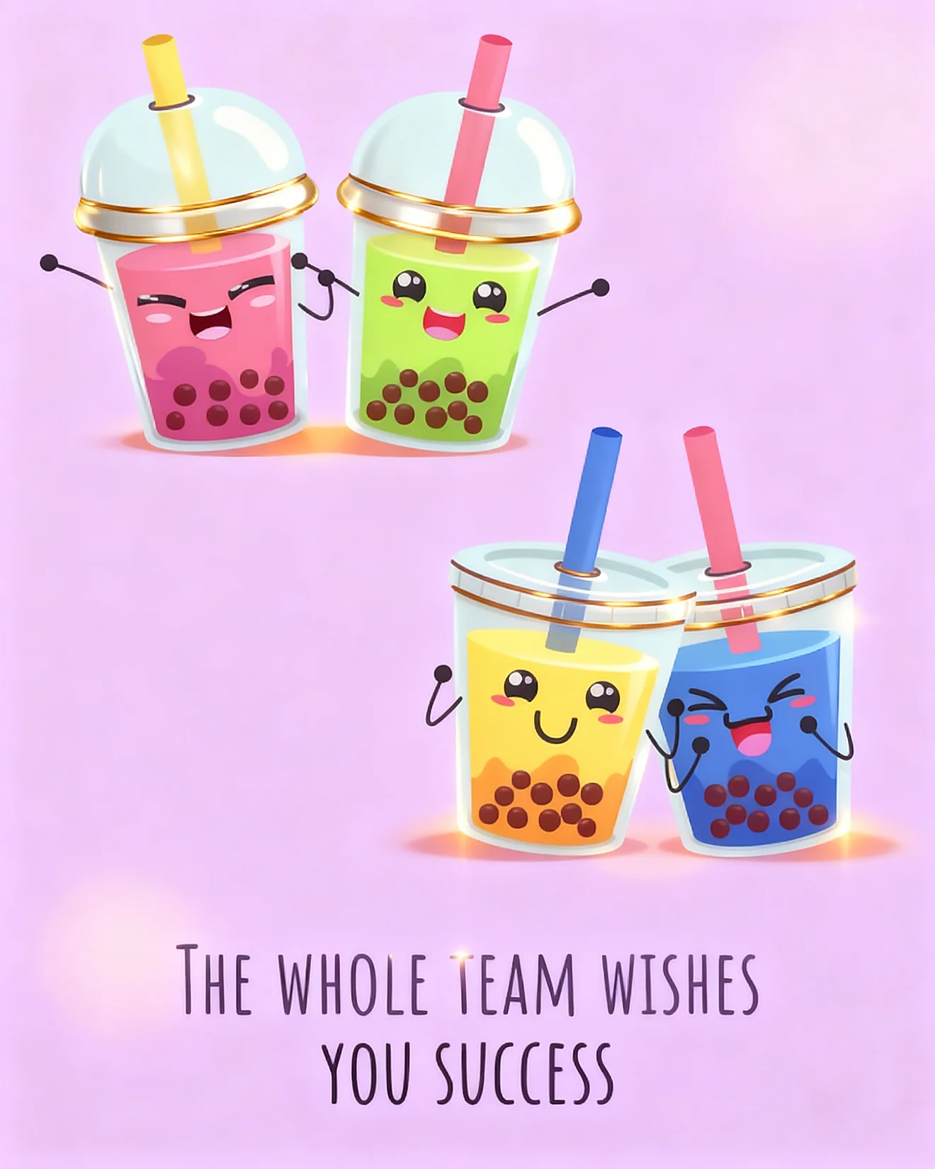 Refreshing Team Success online New Job Congratulations Card