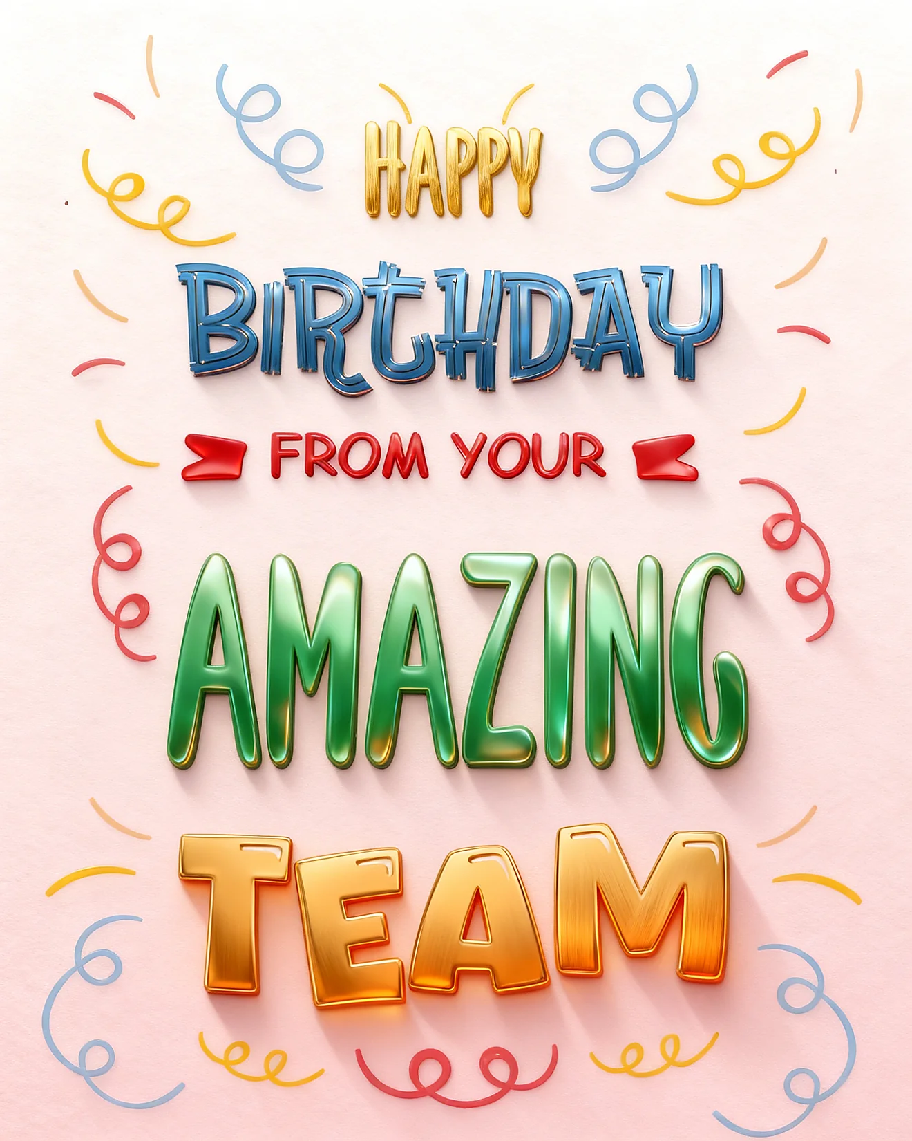 Amazing Team Celebration online Coworker Birthday Card