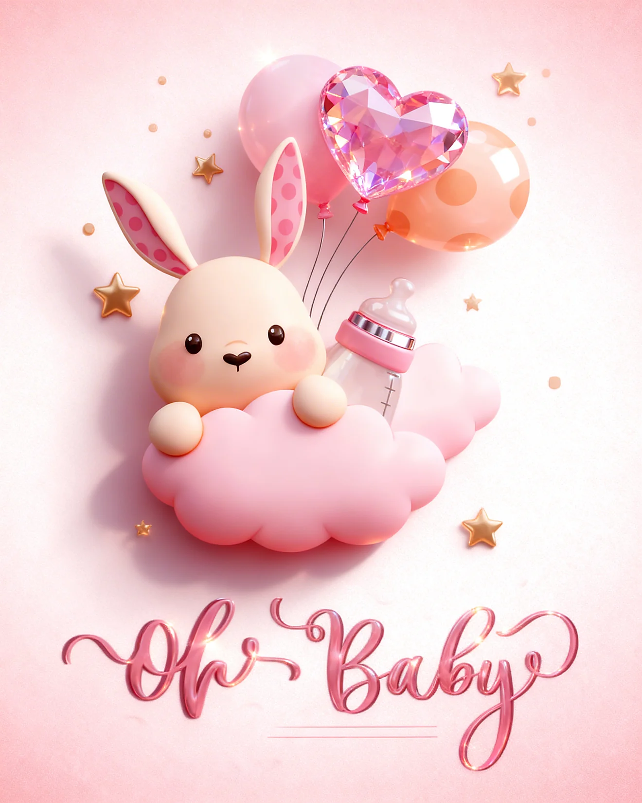 Magical Baby Arrival online Baby Shower (New Birth)  Card