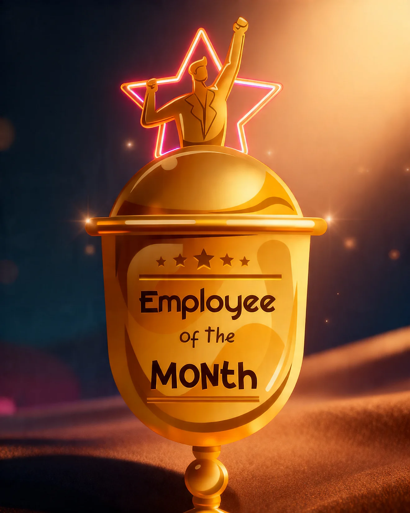 Exceptional Star Achievement online Employee Awards Card