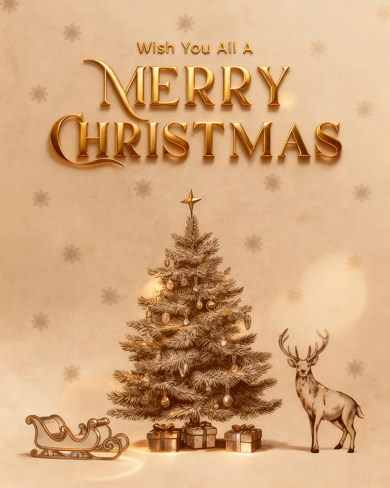 Vintage Gold Elegance online Christmas Card