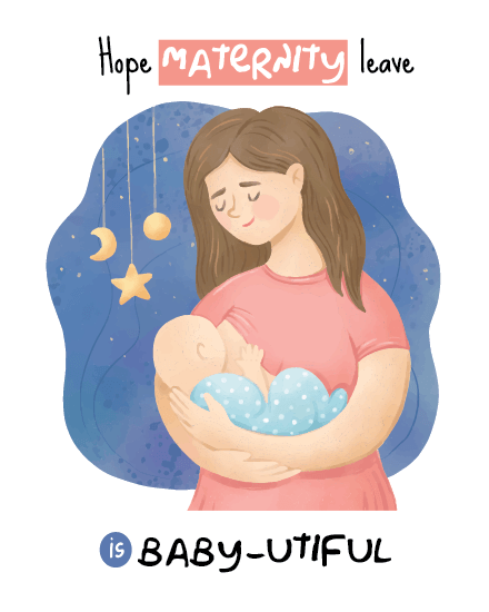 Baby-utiful Mom online Maternity Leaving Card