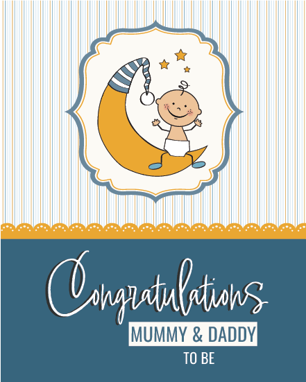 Moonlit Celebration online Maternity Leaving Card