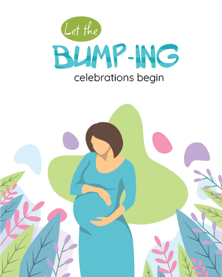 Bump-ing Celebrations online Maternity Leaving Card