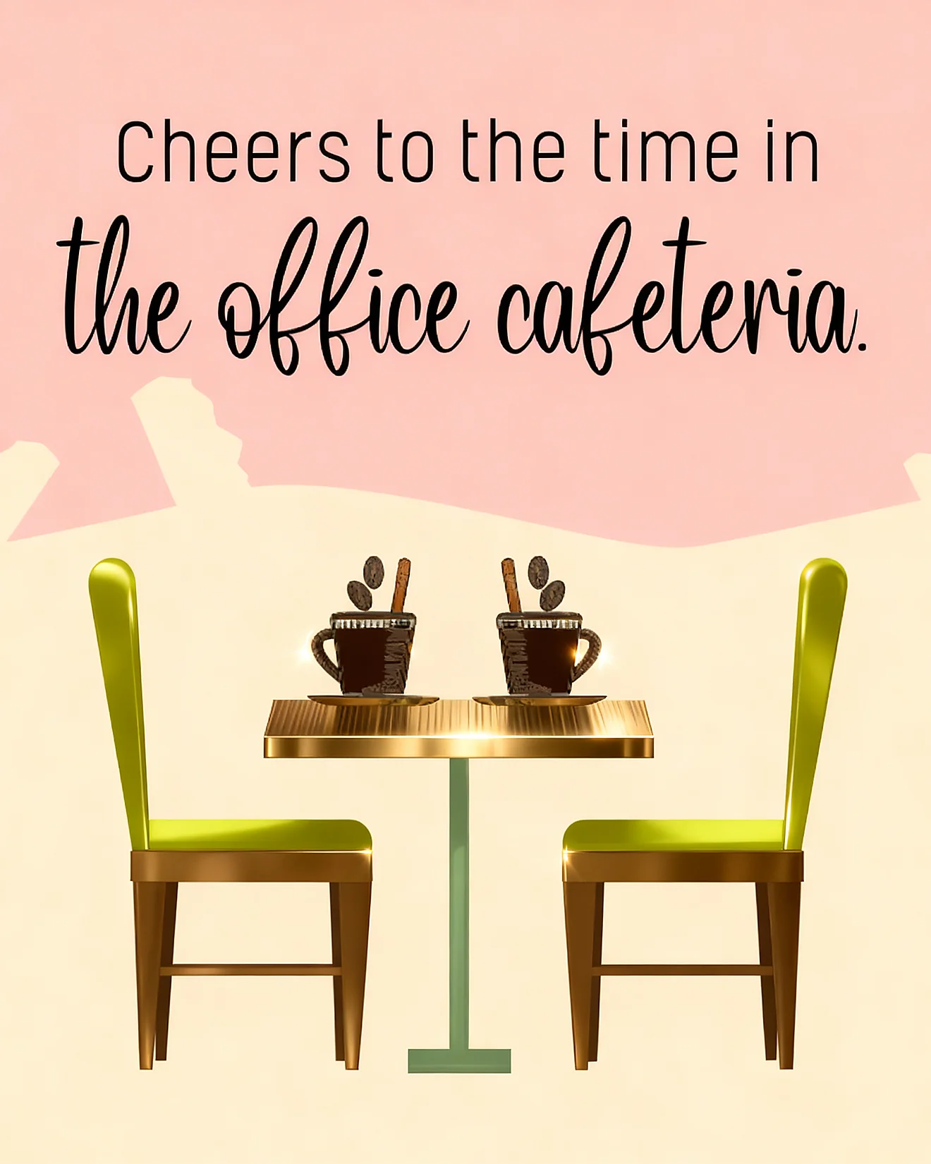 Cafeteria Moments Cheers online Business Thank You Card