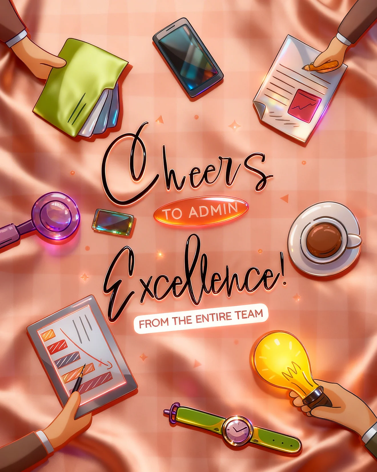 Admin Excellence Cheers online  Administrative Professionals Day Card