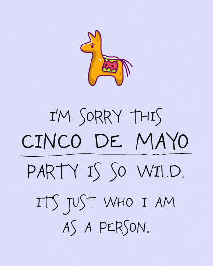 Party Is So Wild online Cinco de mayo Card