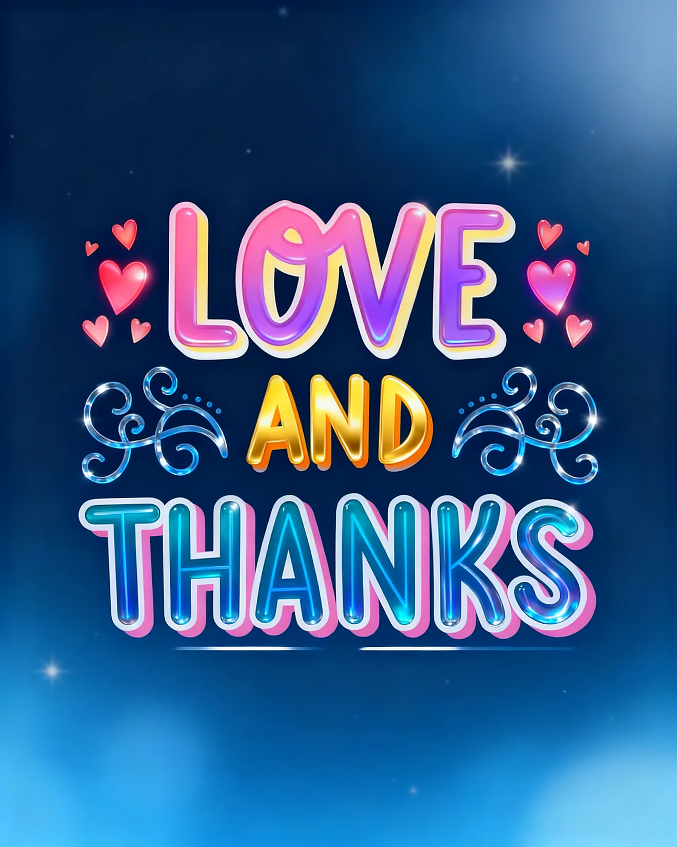 Glowing Heartfelt Message online Saying Thank You Card