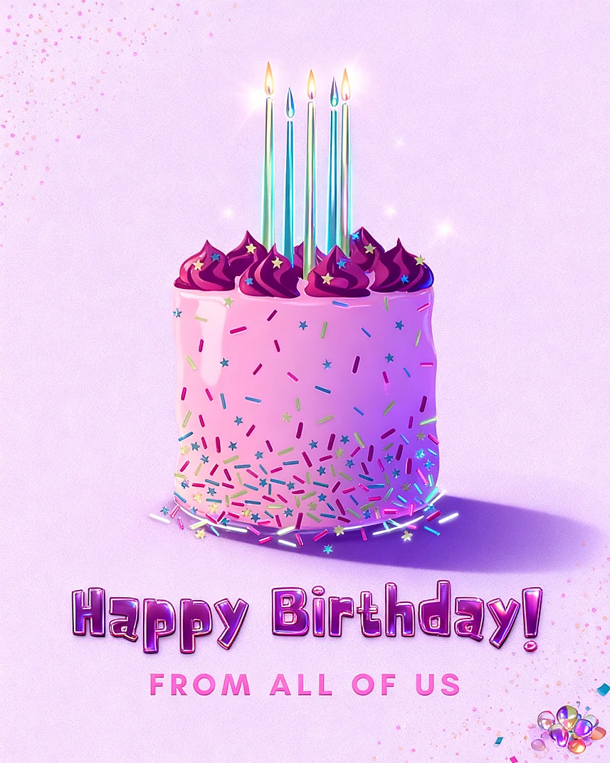 Sprinkles And Sparkles online Birthday Card
