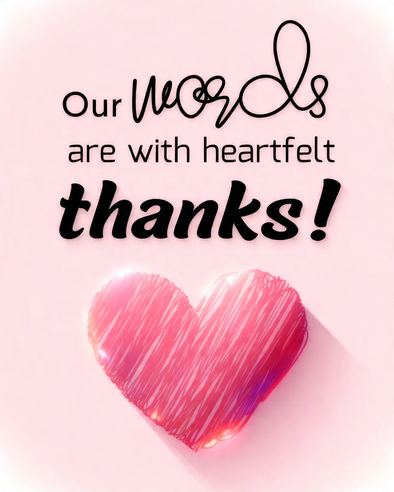 Heartfelt Gratitude online Wedding Thank You Card