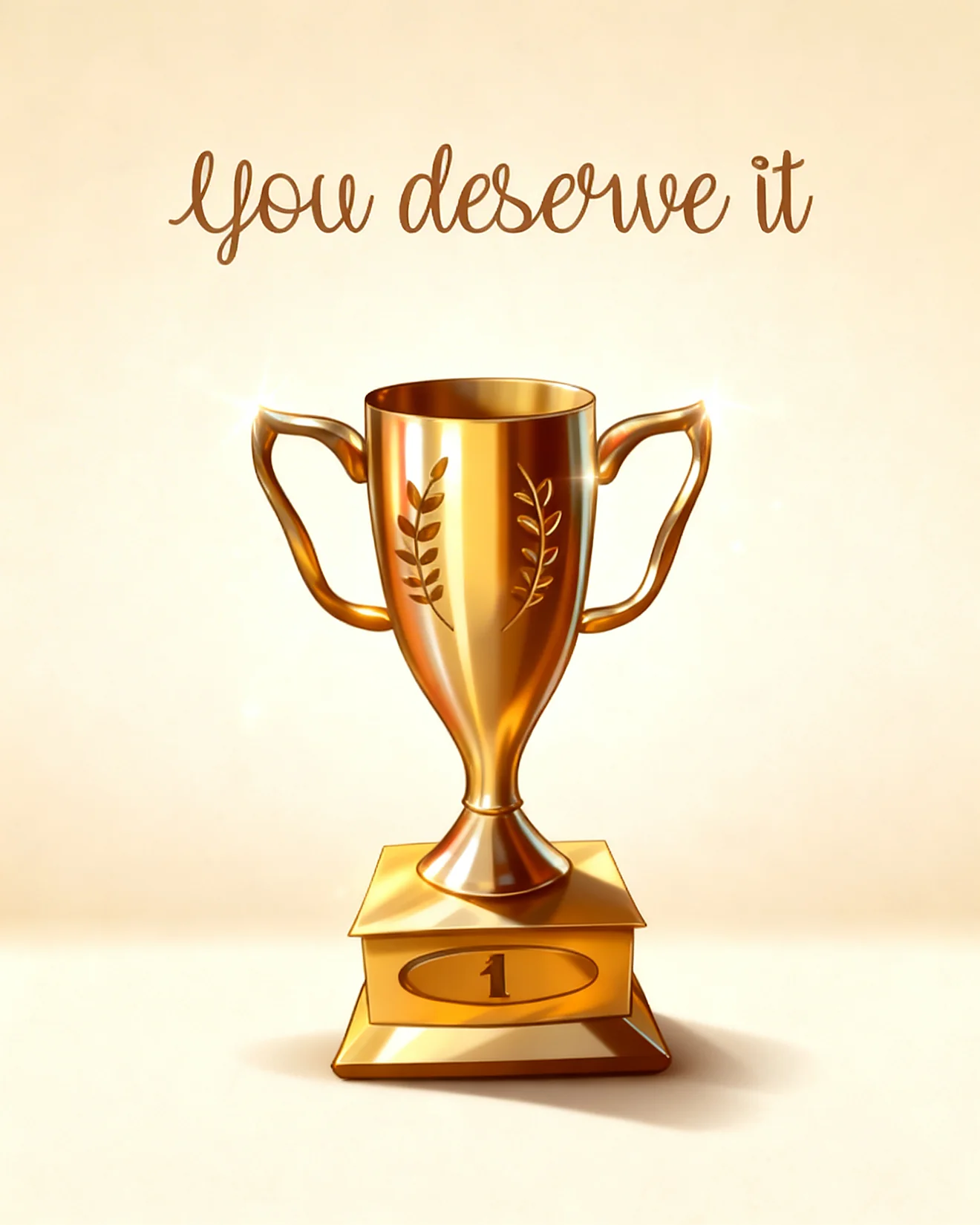 Golden Victory Trophy online New Job Congratulations Card