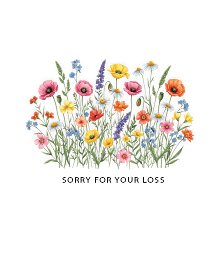 Wildflower online Sympathy Card