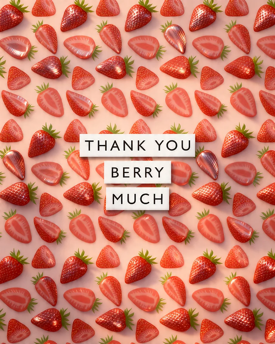 Berry Sweet Gratitude online Thank You Card