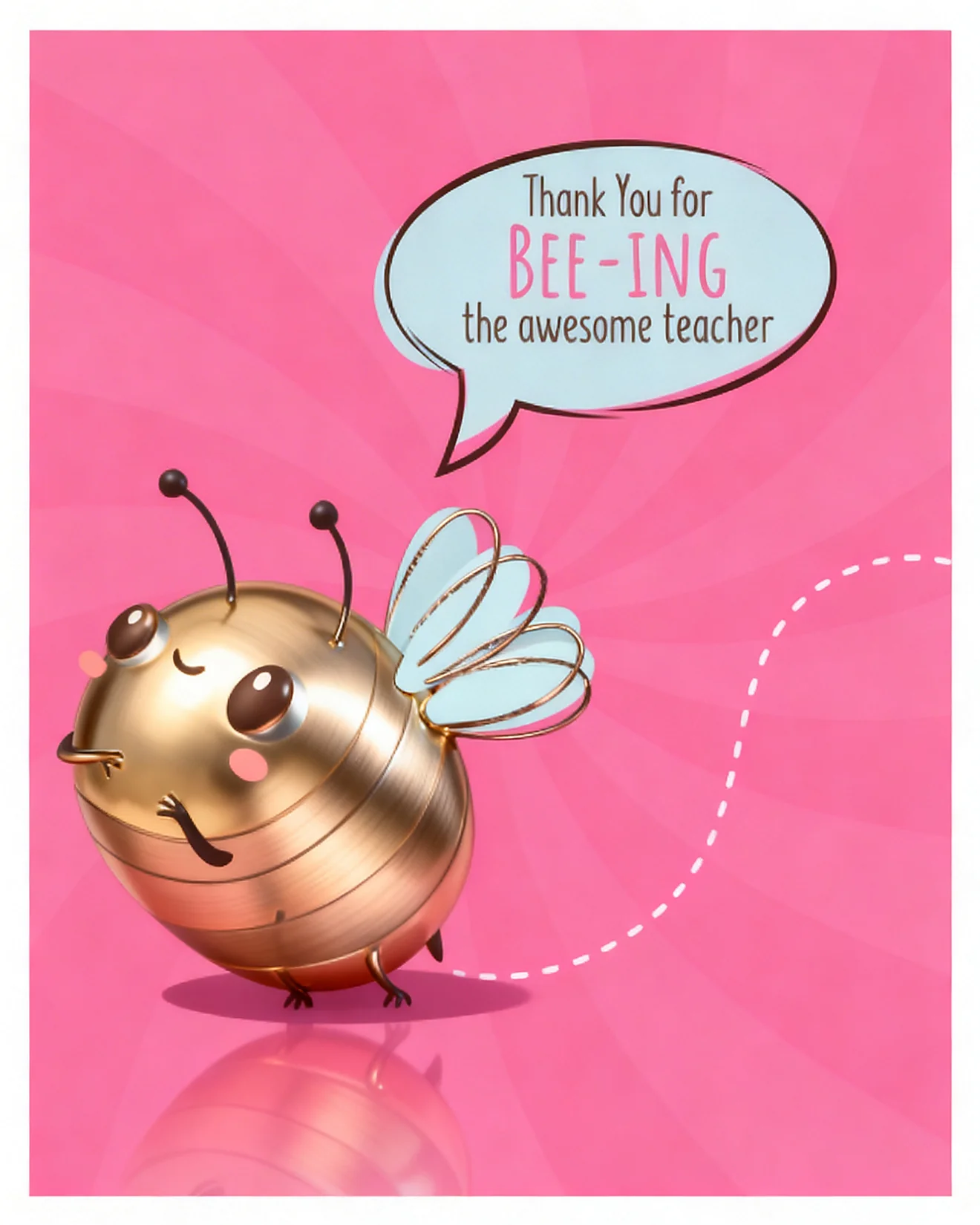 Punny Teacher Appreciation online Teacher Thank You Card