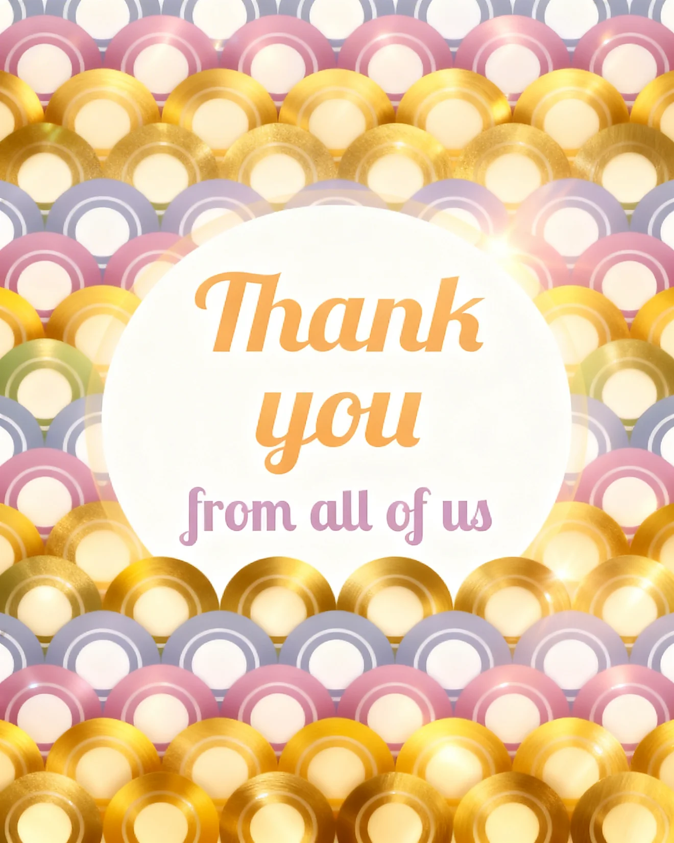 Golden Team Appreciation online Funny Thank You Card