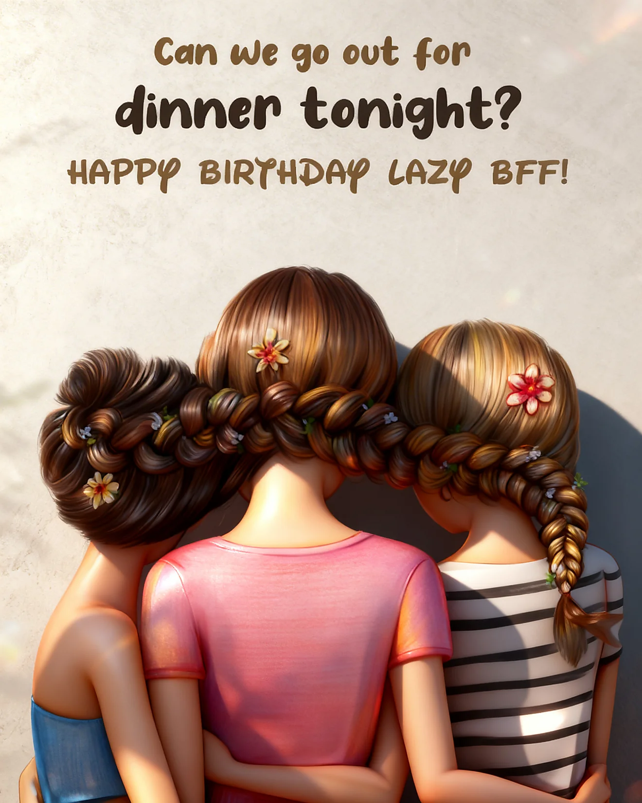 Bestie Birthday Dinner online Birthday For Her Card