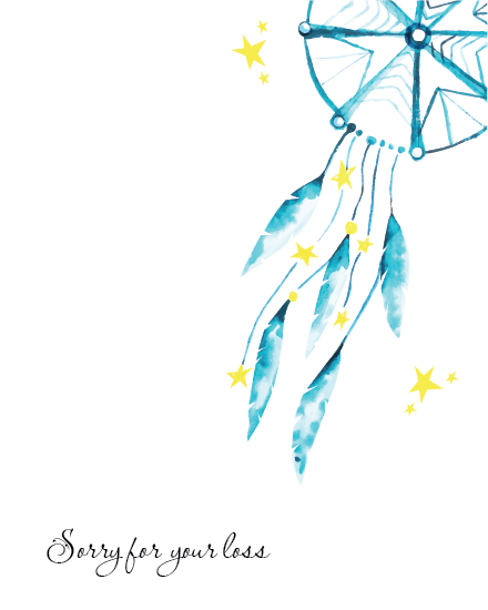 Healing Thoughts online Sympathy Card