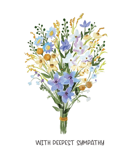 Deepest Bouquet online Sympathy Card