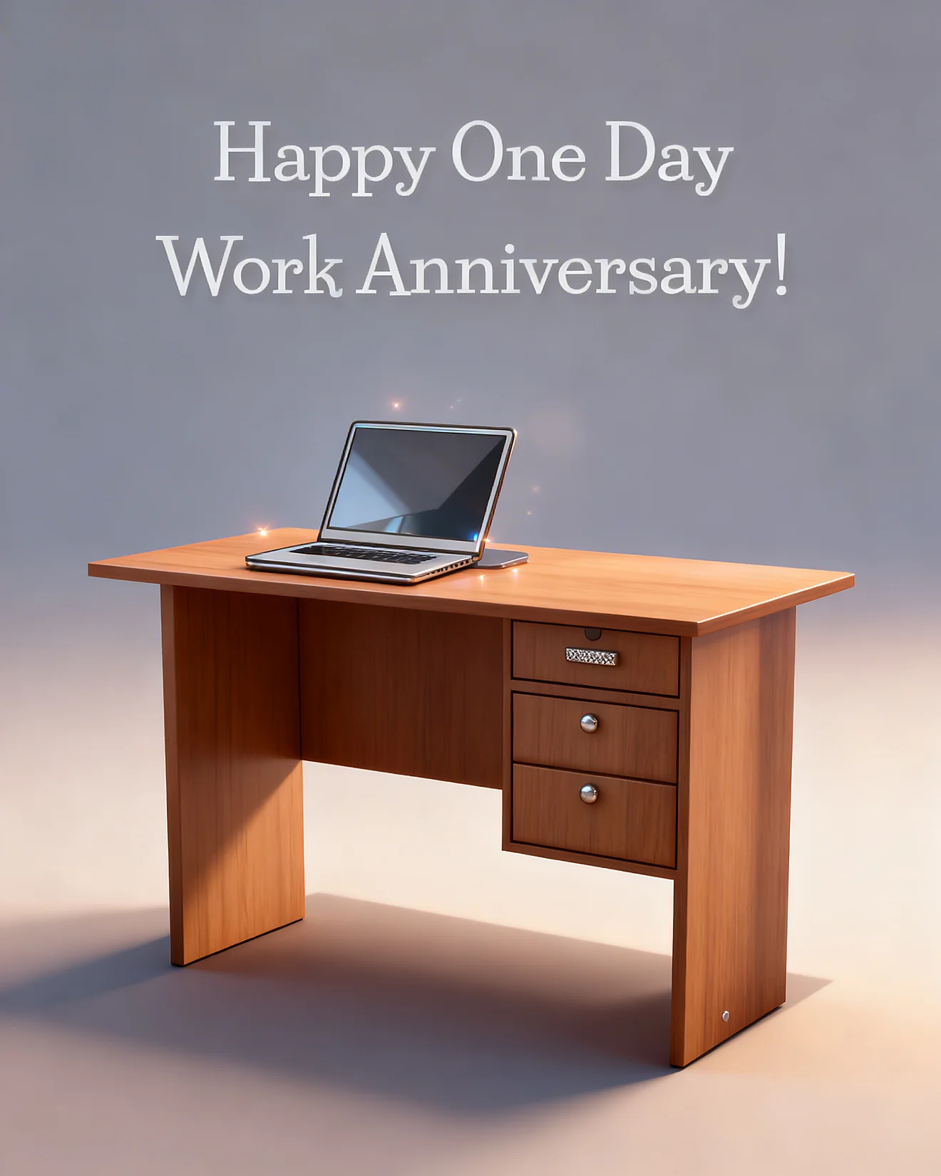 One Day Down online Work Anniversary Card