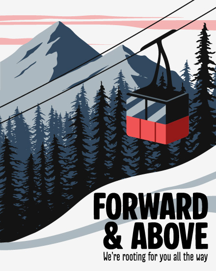 Mountain Lift Motivation online Farewell (GoodBye) Card