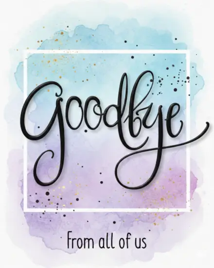 Soft Goodbye online Farewell (GoodBye) Card