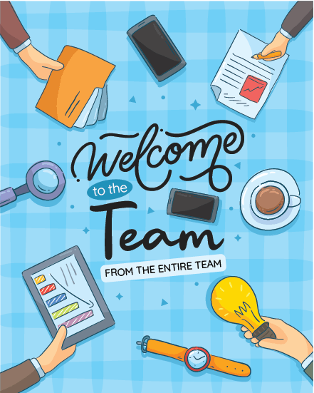 Fresh Team Start online Welcome To The Team Card