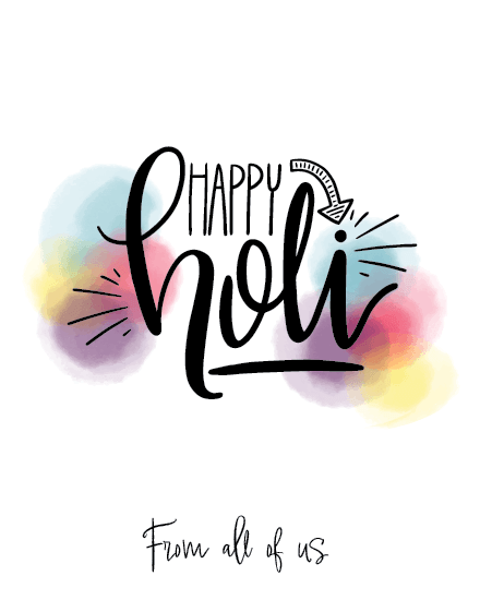Splashed Color Spirit online Happy Holi Card