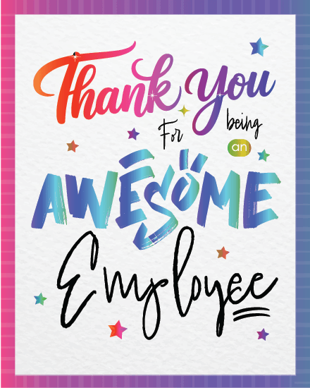 For Being An Awesome online Employee Appreciation Card