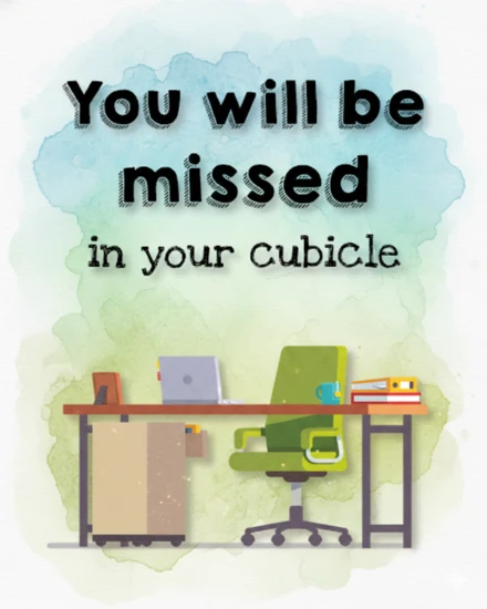 Missed At Work online Farewell (GoodBye) Card