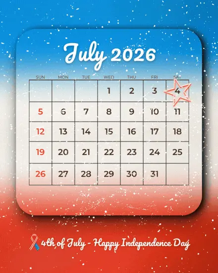 Mark The Day online 4th of July Card