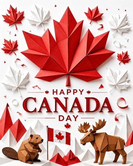 Paper Craft Pride online Canada Day Card