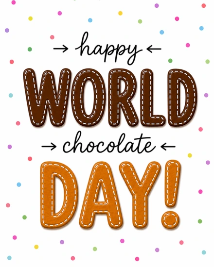 Stitched Choco Joy online World Chocolate Day Card