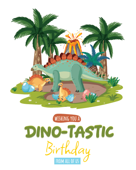 Dino-tastic online Baby Shower (New Birth)  Card