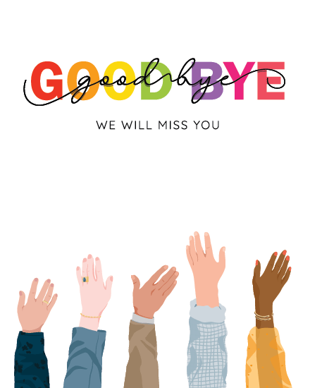 Waving Hands online Good Luck Card