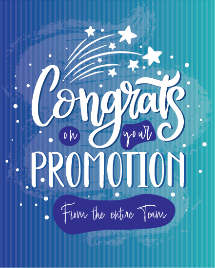 Growth Celebration online Job Promotion Card