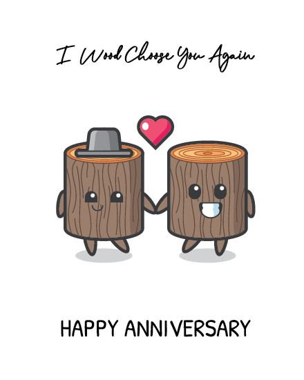 Choose You Again online Anniversary Card