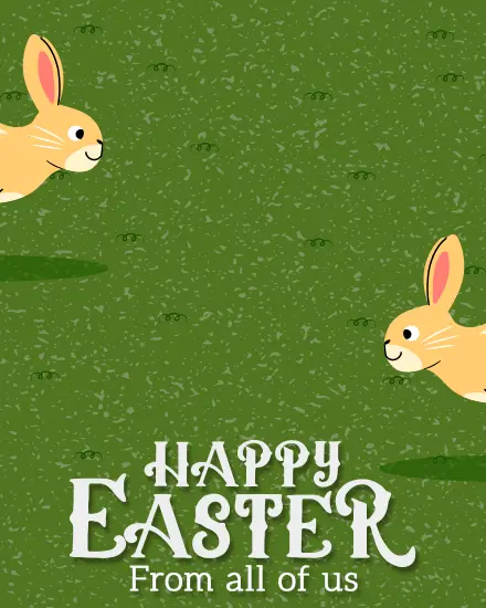 Jumping Bunnies online Easter Card