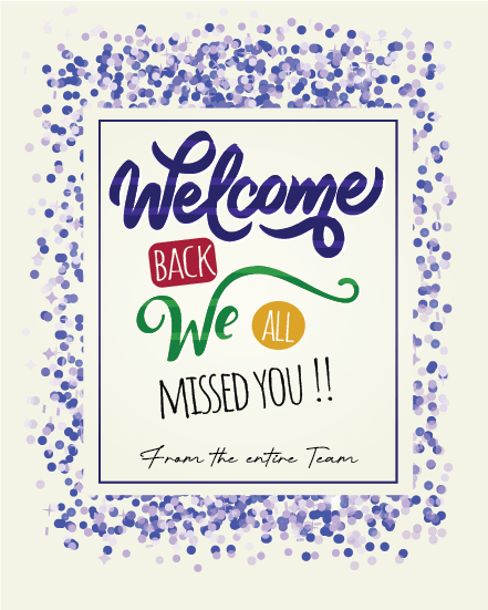 Missing Member Back online Welcome Back Card