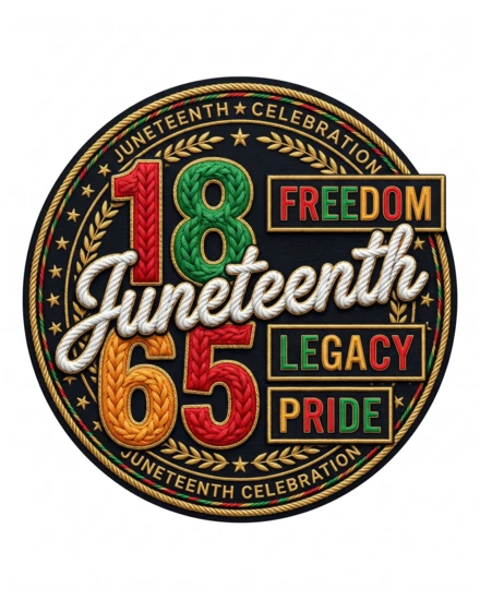 1865 Emblem Badge online Juneteenth Card
