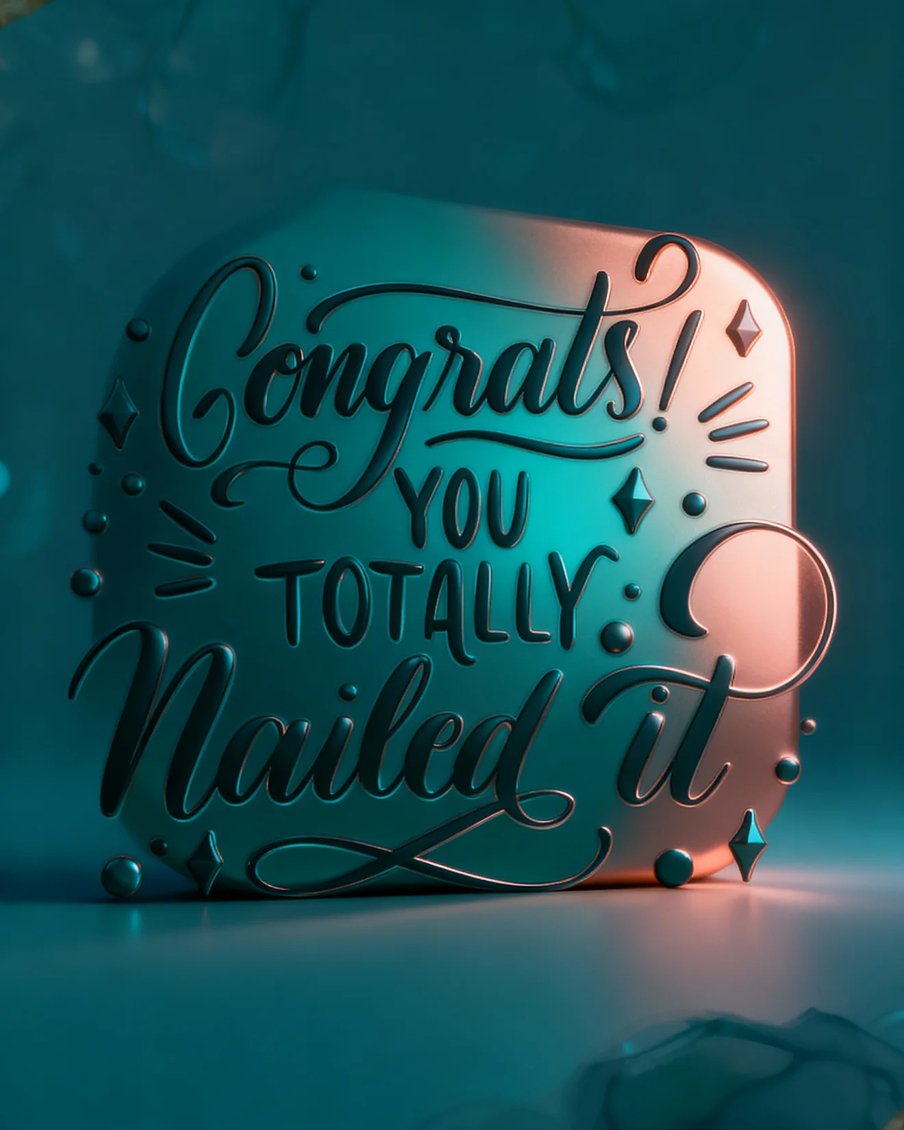 You Totally Nailed It online office congrats Card